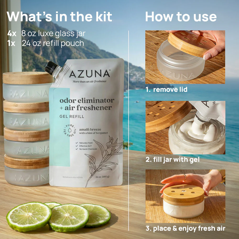 Luxe Glass Odor Eliminator 4 Room Starter Kit