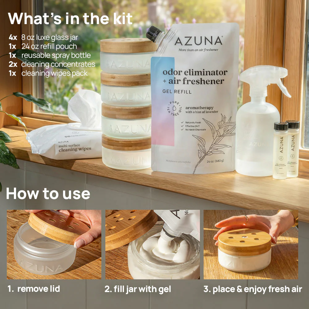 Luxe Glass Premium Odor Eliminator 4 Room Kit